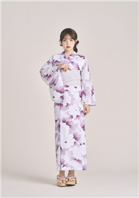 新品未使用　芸艸堂　浴衣　夏着物　高級浴衣　パープル　42,400円 芸艸堂 浴衣 レディース 芸艸堂浴衣セット「水葵」荻野一水 綿