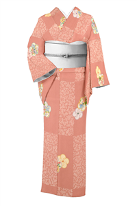 八重山ミンサー織】 伝統的工芸品 手織り八寸名古屋帯 「古代紫
