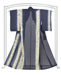 夏着物】 【京の名工房】 特選本手総刺繍絽訪問着 「光芒枝垂花 夏着物】 【京の名工房】 特選本手総刺繍絽訪問着 「光芒枝垂花