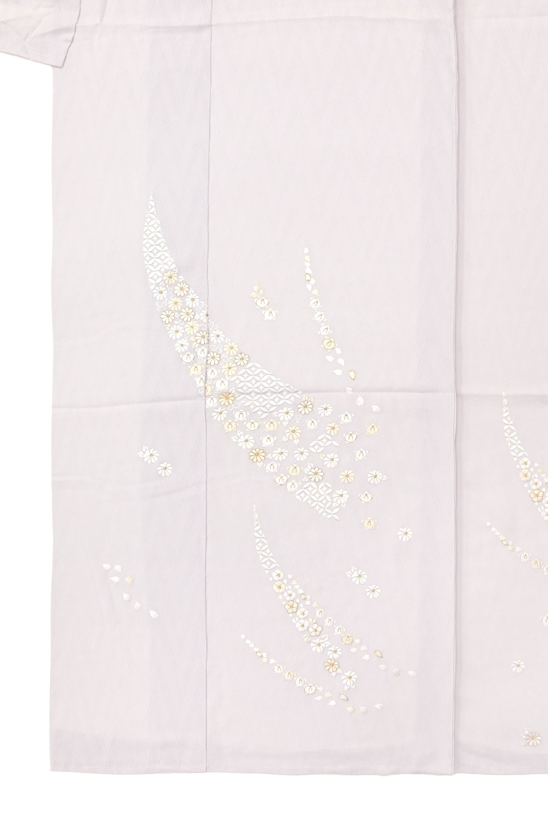 夏着物】 【京の名工房】 高級総手刺繍紋紗訪問着 「吉祥小花紋 夏着物】 【京の名工房】 高級総手刺繍紋紗訪問着 「吉祥小花紋