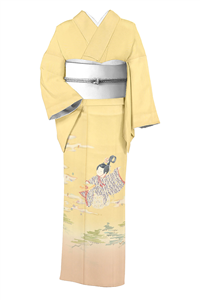 ［色留袖］中古品　一つ紋　シミ有り　K-494 楽天市場】色留袖 リサイクル 一つ紋の通販