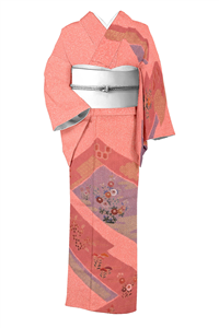 御仕立て上がり・中古品】総絞り九寸名古屋帯 「疋田卍崩し文様
