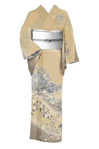夏物 美品 裄66.3ｃｍ　駒絽 訪問着（正絹）Hｓ554 年に一度の本決算セール】 【夏物】 【京の染匠】 創作友禅絽