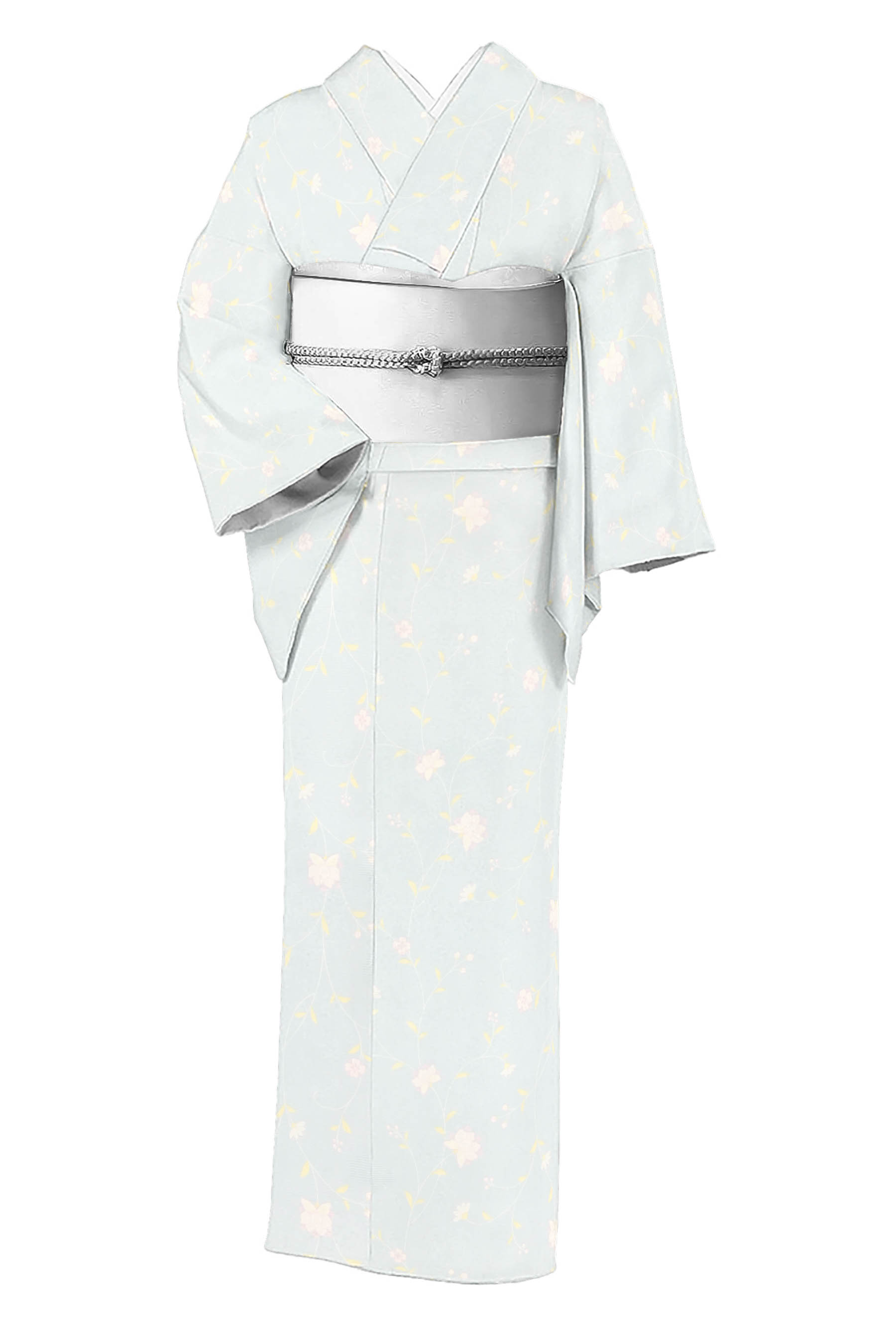新品 絽 京の煌プラチナ 金彩友禅 夏着物 仕付け糸付 トール 訪問着 1259 お仕立て込み】【夏物】【京の染匠】特撰創作友禅絽小紋着尺