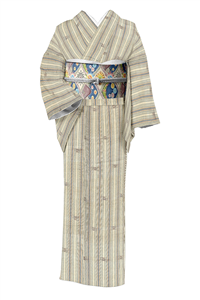 美品 夏物 裄66.3ｃｍ お洒落 駒絽 小紋 正絹 未使用 Ｋs872 美品 夏物 裄66.3cm お洒落 駒絽 小紋 正絹 未使用 Ks872