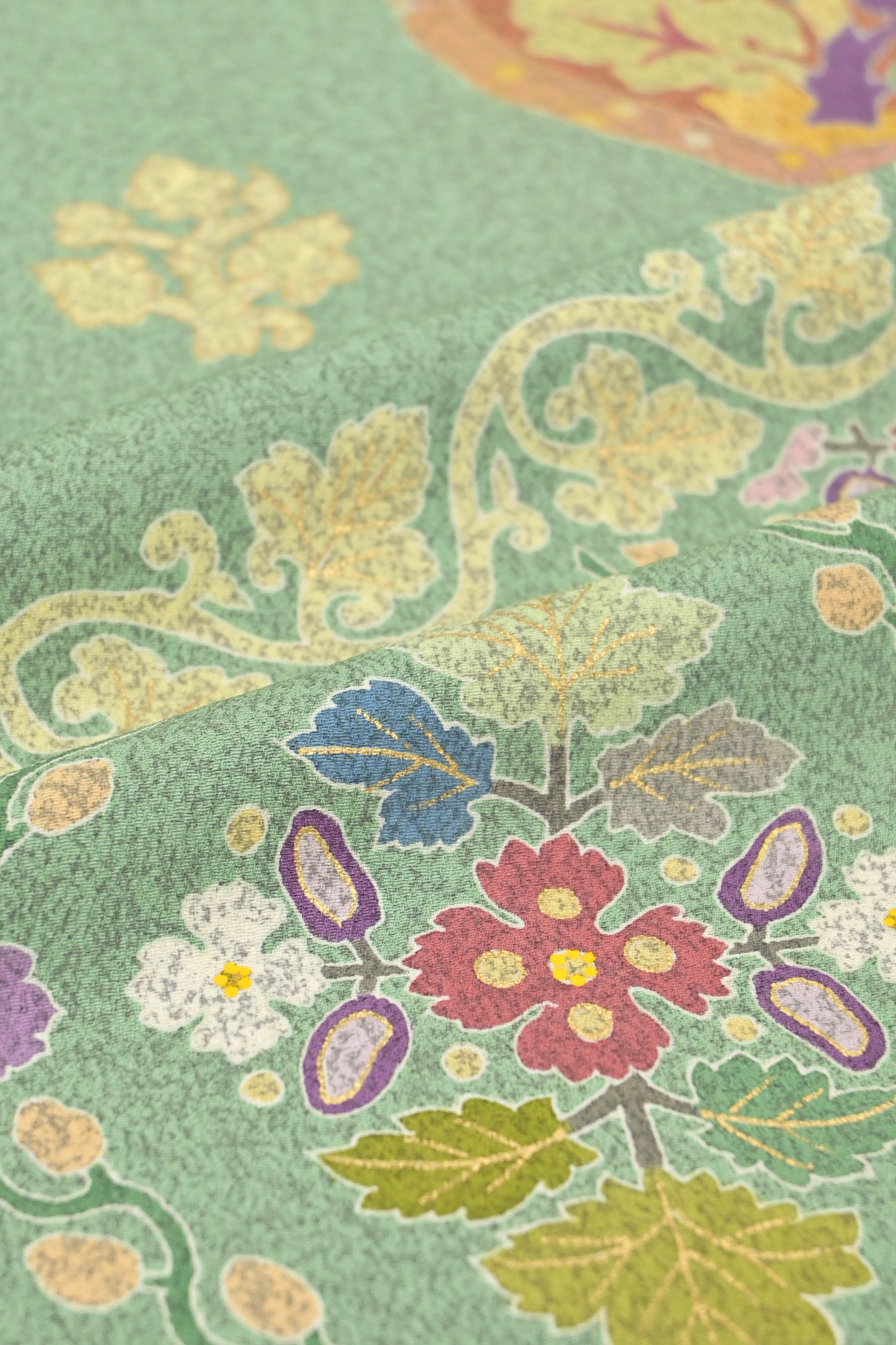 松井青々】 特選京手挿し友禅訪問着 叩き染 手刺繍 ≪御仕立て上がり