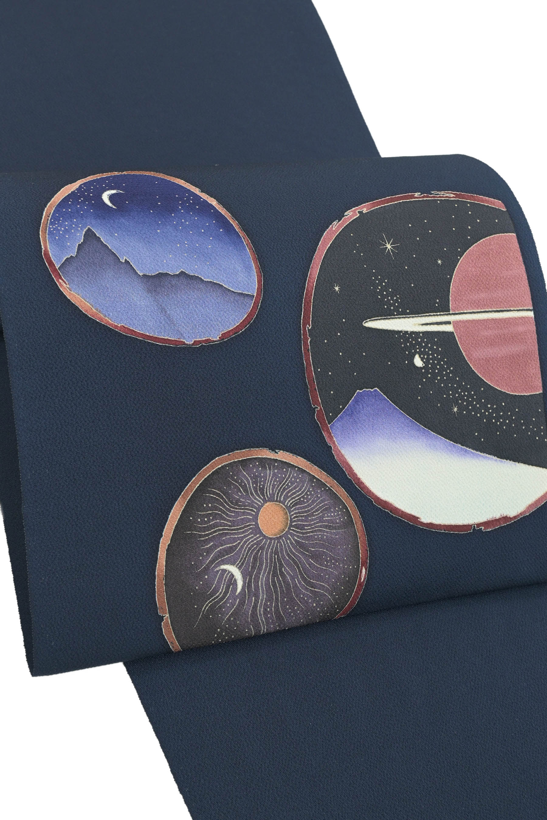 【秀美】 特選十日町手挿し友禅九寸名古屋帯