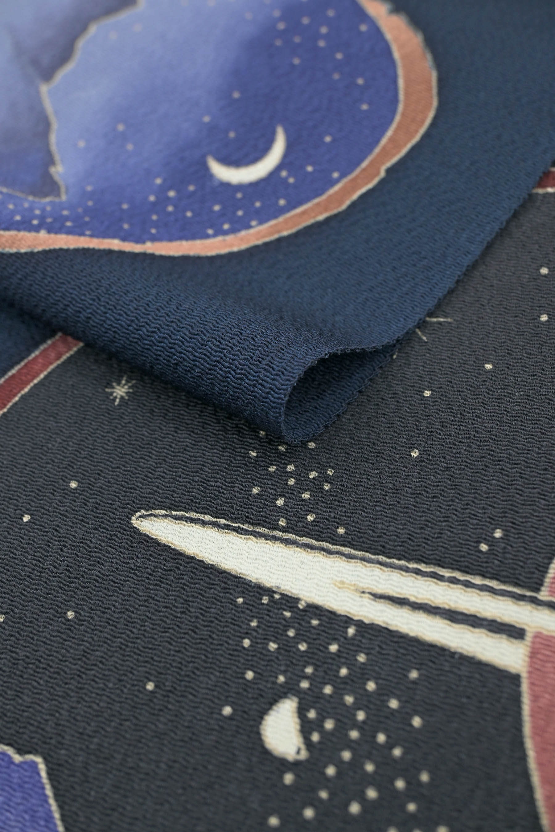 【秀美】 特選十日町手挿し友禅九寸名古屋帯