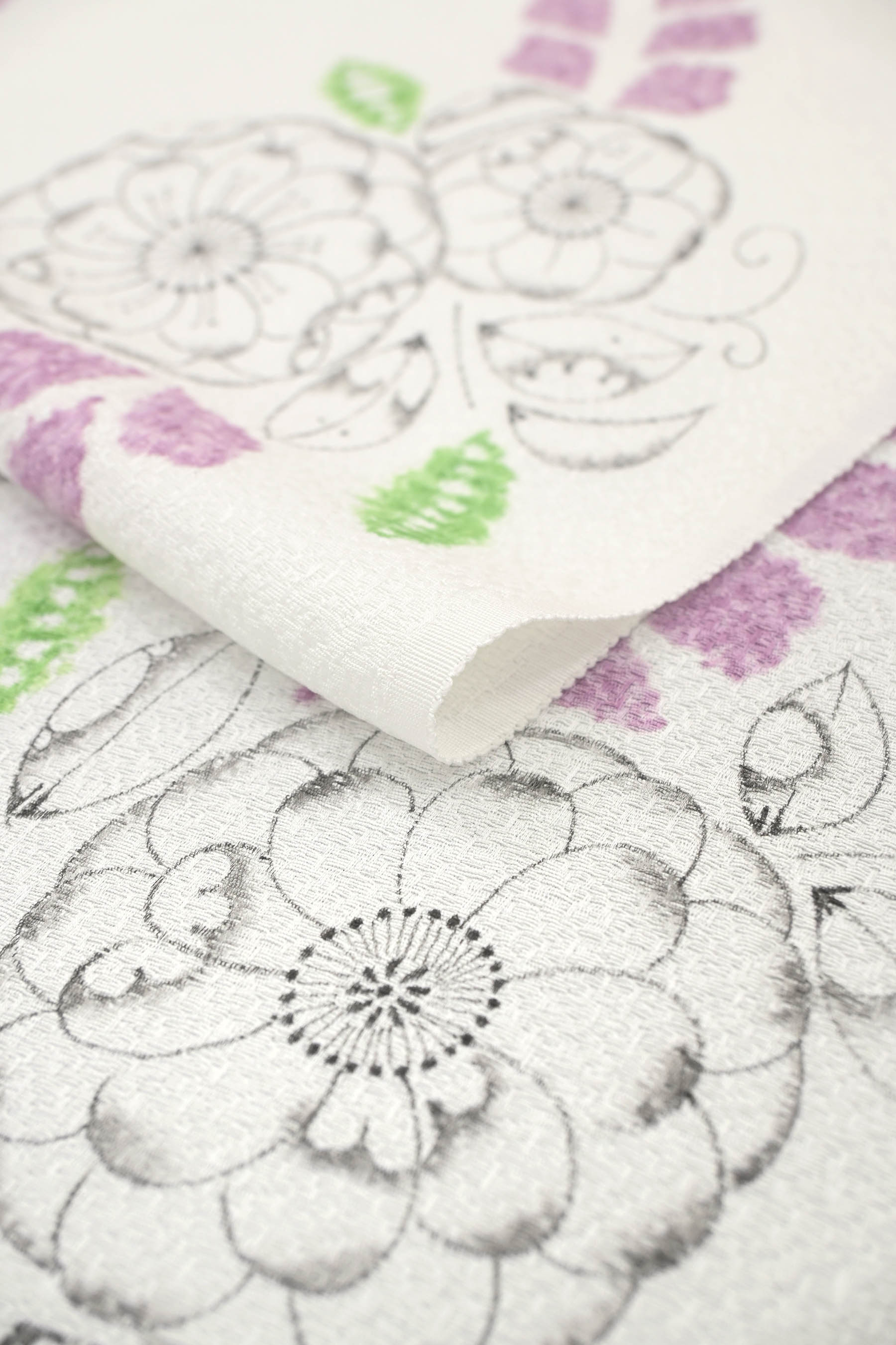 【染織工芸むつろ】 高級手絞り染め紬地九寸名古屋帯