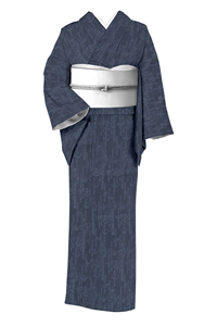 夏物】 経緯絣夏紬着物 ≪御仕立て上がり・中古美品≫ 「絣梅花」夏の