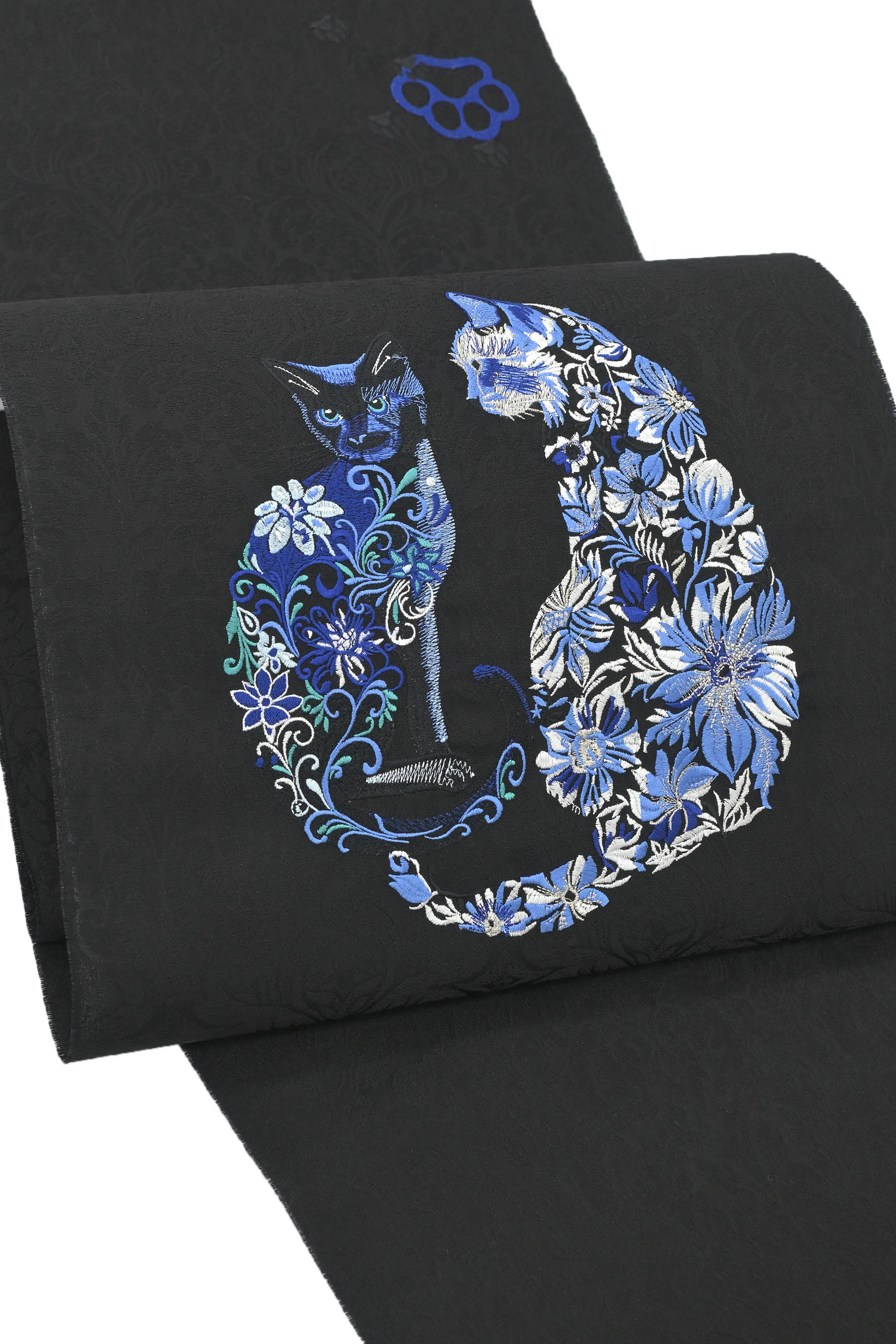 月初の大売出し！】 特選総刺繍九寸名古屋帯 「フラワーキャット
