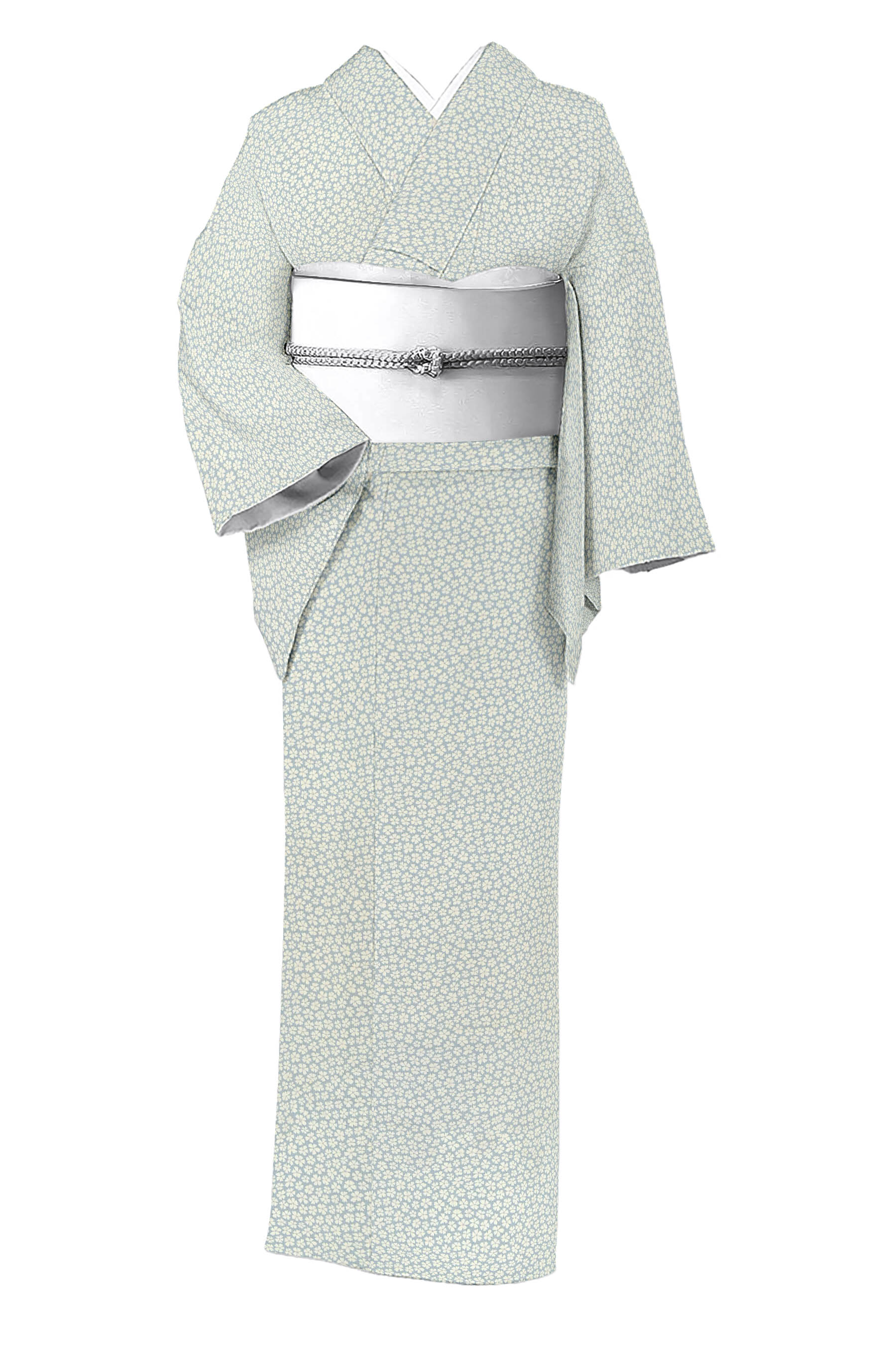夏物】 正絹絽綴れ八寸名古屋帯 ≪お仕立て上がり・開き仕立て・中古美