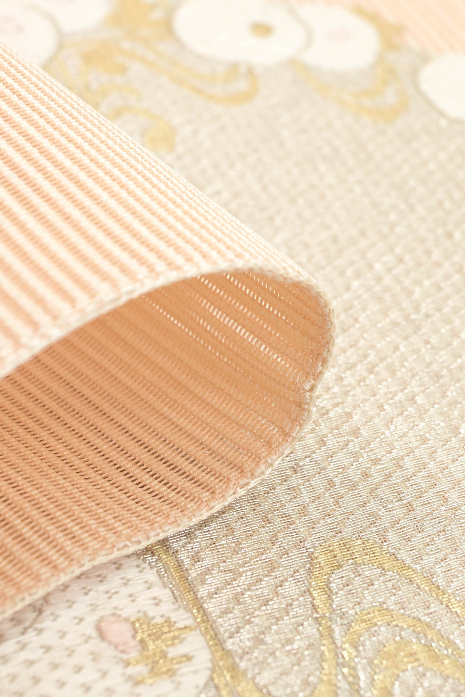 夏物最終クリアランス】 【夏帯】 正絹手刺繍絽綴れ八寸名古屋帯 切嵌