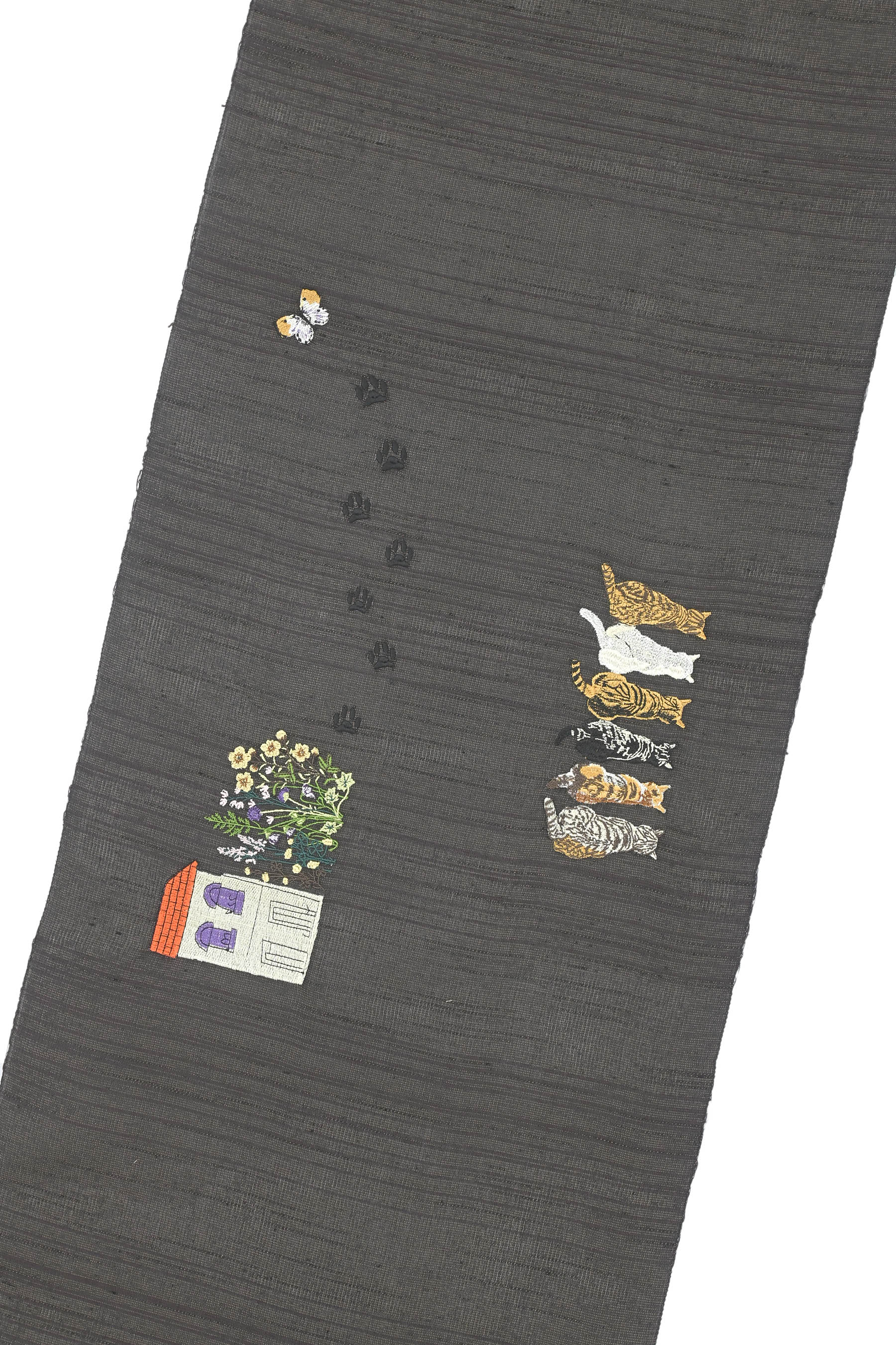 夏物最終クリアランス】 【単衣・夏帯】 特選総刺繍九寸名古屋帯 「お